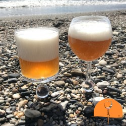 Deux verres  à cocktail/Bière flottants 